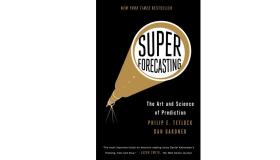 The front page of the book Superforecasting: The Art and Science of Prediction on a white background